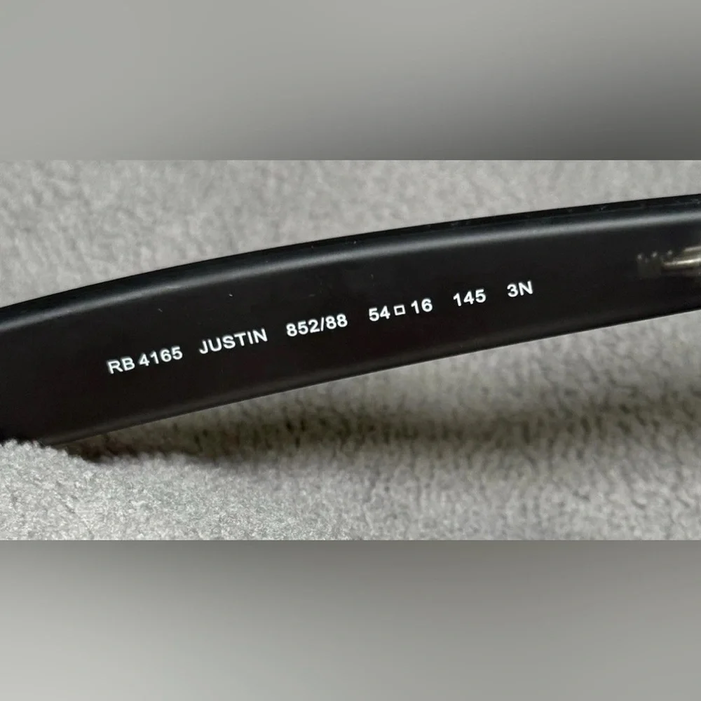 RAY BAN JUSTIN RB4165 852/88 54-16 MATTE GRAY FRAME ONLY $176 - Picture 5 of 12